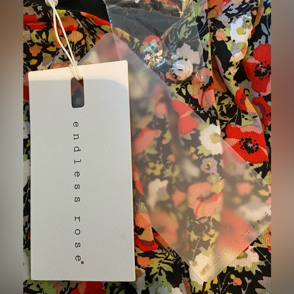 NWT Revolve | Endless Rose Pleated Floral Romper Ruffled w Bishop Sleeves CL3 - Picture 12 of 12